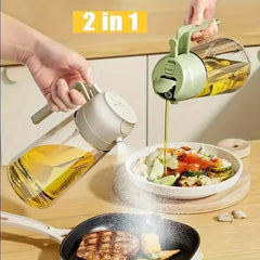 2-in-1 Oil Sprayer Bottle – Smart Kitchen Essential for Cooking & BBQ– 50% OFF Limited Time Deal