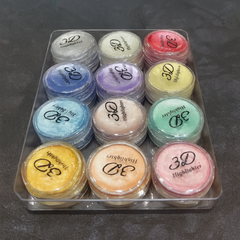 Professional 3D Highlighter 12 Color Palette – Trendy Creamy Shimmer Kit With Pressed Powder Shade